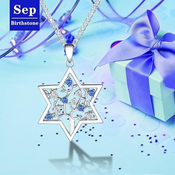 925 Sterling Silver Jewelry, Jewish Star Of David Jewelry, Tree Of Life Jewelry - Picture 1 of 7